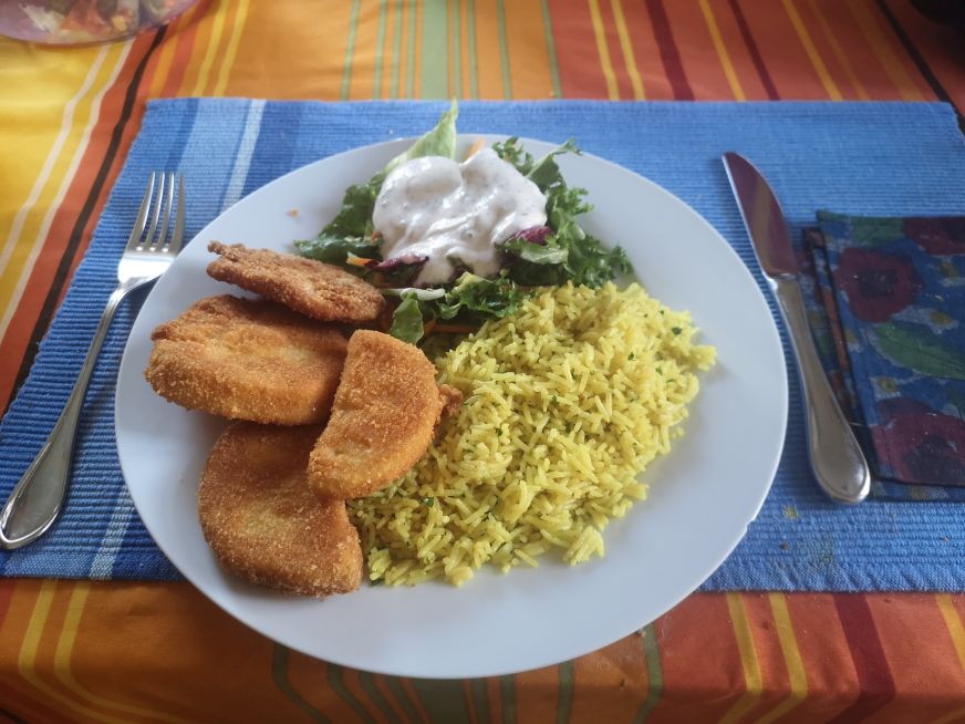 rántott zeller baszmati rizzsel