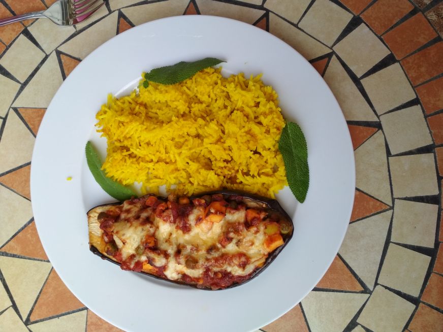 Töltött padlizsán