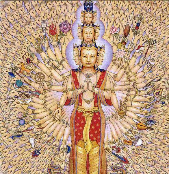 Ezerkarú Avalókitésvara