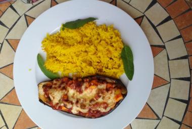 Töltött padlizsán